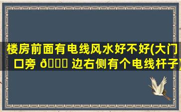 楼房前面有电线风水好不好(大门口旁 💐 边右侧有个电线杆子)